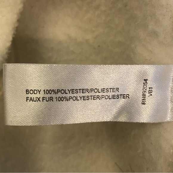 Carolyn Taylor/White Fleece /zipper jacket / hood/ pockets / Size M / - Picture 9 of 11